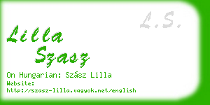 lilla szasz business card